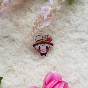 Hazbin Hotel | Acrylic pin | Fan Made | Fan Art | Cosplay pin | Chibi Style | Radio Apple Demon | Gift for Him or Her