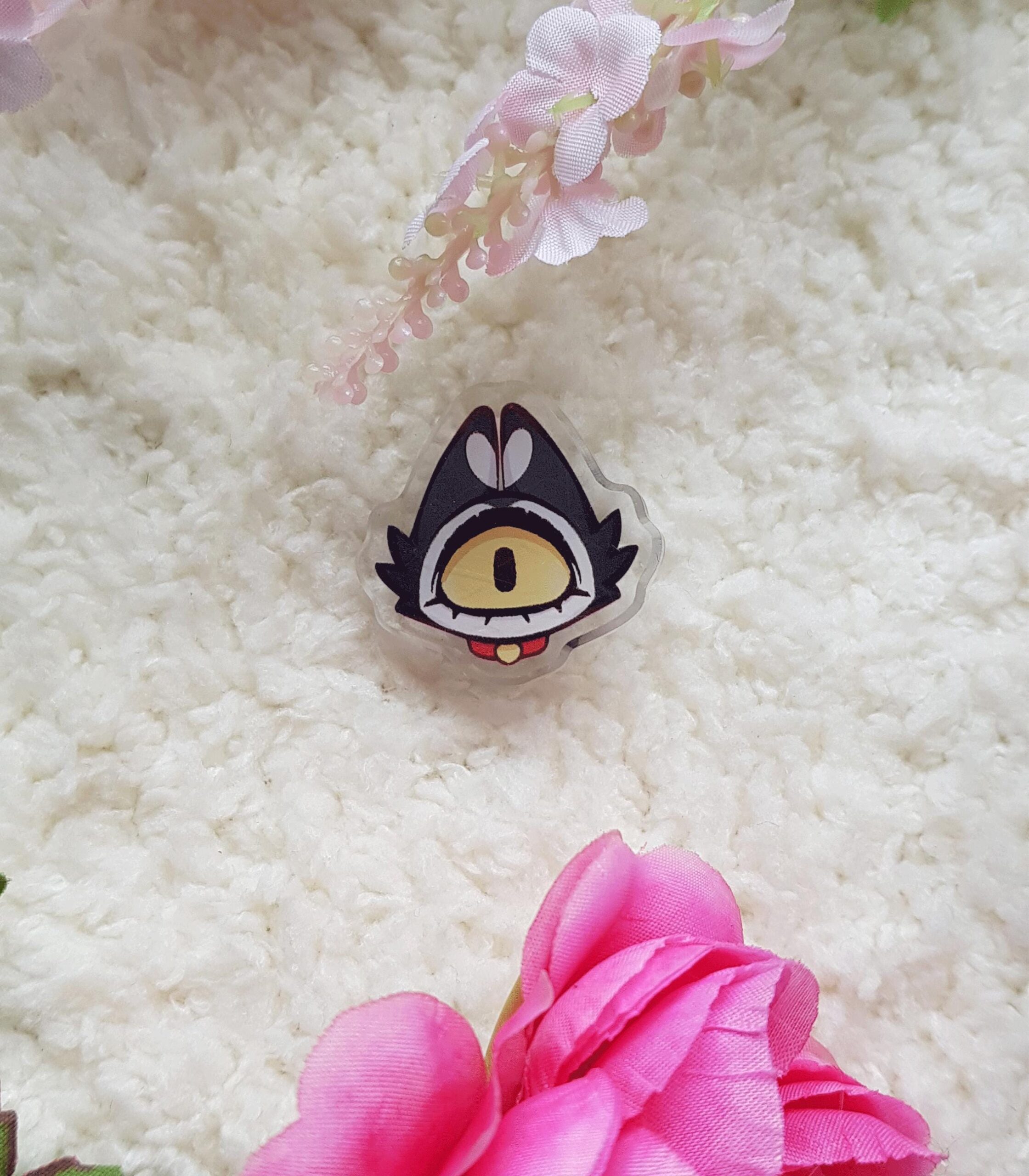 Hazbin Hotel | Acrylic pin | Fan Made | Fan Art | Cosplay pin | Chibi Style | Radio Apple Demon | Gift for Him or Her - Imagen 7