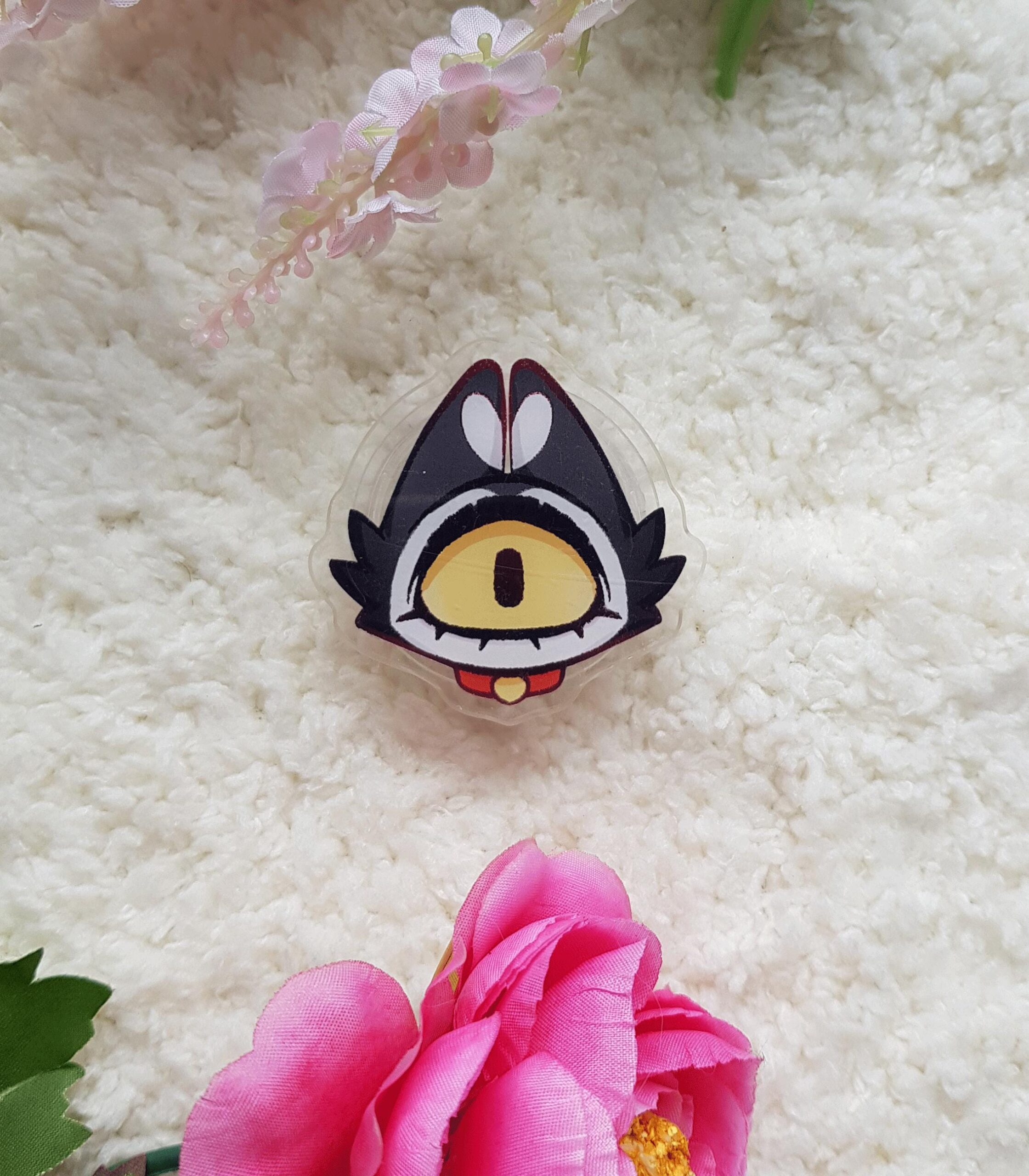 Hazbin Hotel | Phone Holder | Pop socket | Fan Made | Fan Art | Cosplay pin | Chibi Style | Radio Apple Demon | Gift for Him or Her - Imagen 5
