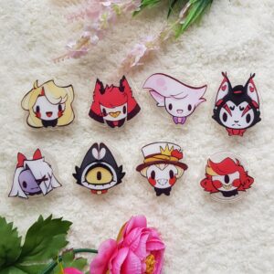 Hazbin Hotel | Phone Holder | Pop socket | Fan Made | Fan Art | Cosplay pin | Chibi Style | Radio Apple Demon | Gift for Him or Her