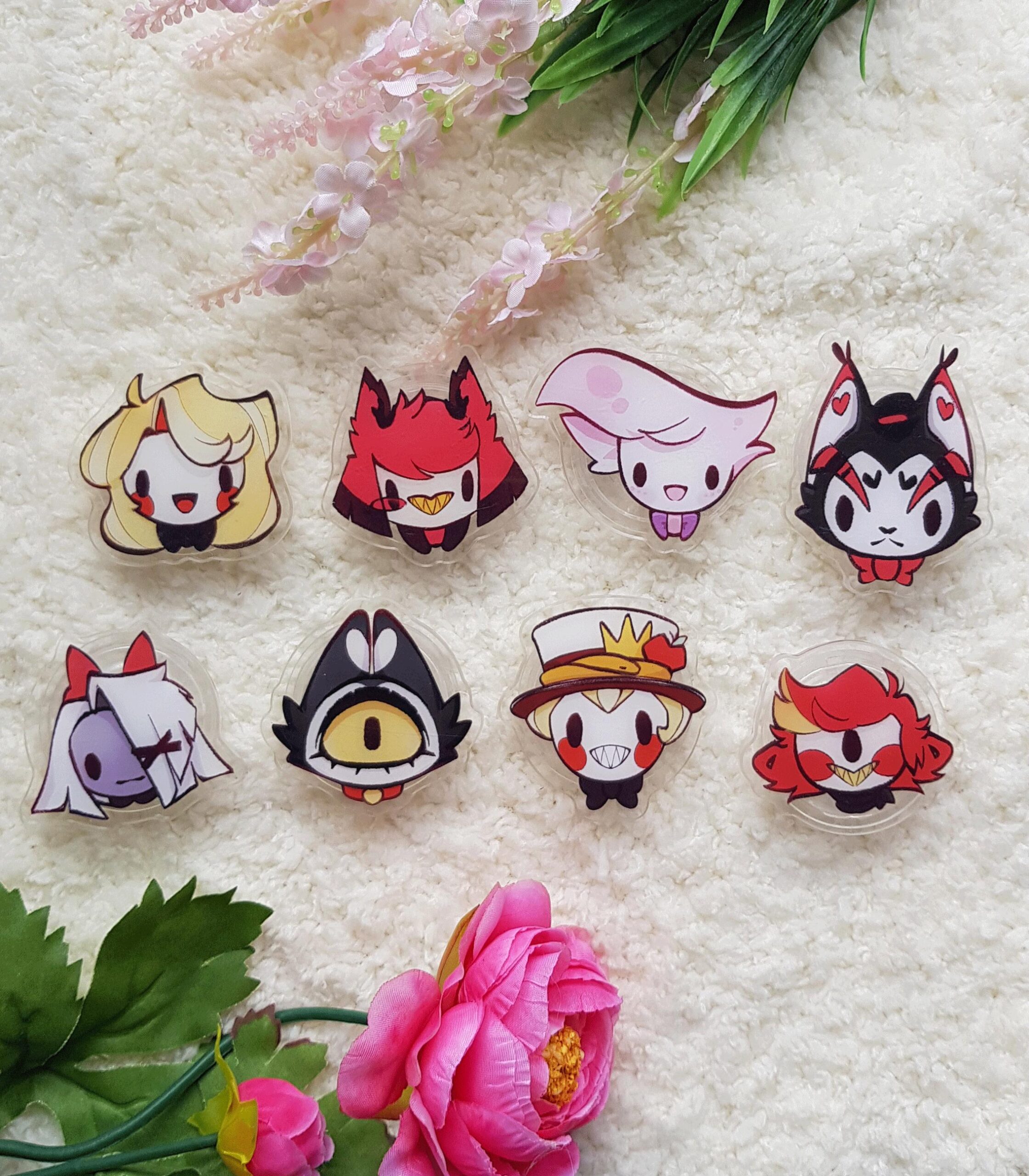 Hazbin Hotel | Phone Holder | Pop socket | Fan Made | Fan Art | Cosplay pin | Chibi Style | Radio Apple Demon | Gift for Him or Her