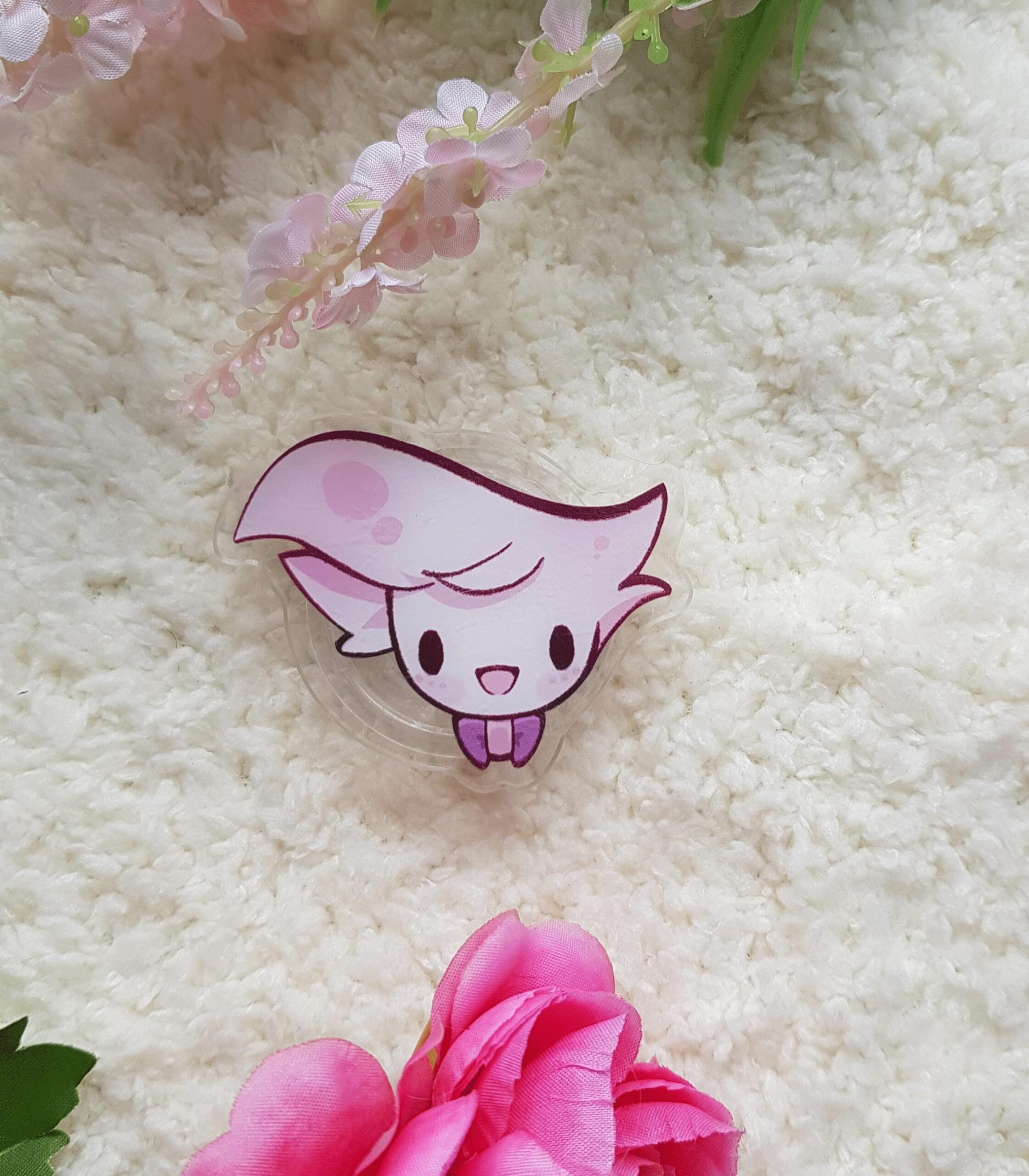 Hazbin Hotel | Phone Holder | Pop socket | Fan Made | Fan Art | Cosplay pin | Chibi Style | Radio Apple Demon | Gift for Him or Her - Imagen 6