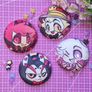 Hazbin Hotel | Plushie Sponch Soft Pin | Fan Made | Fan Art | Cosplay pin | Chibi Style | Radio Apple Demon | Gift for Him or Her