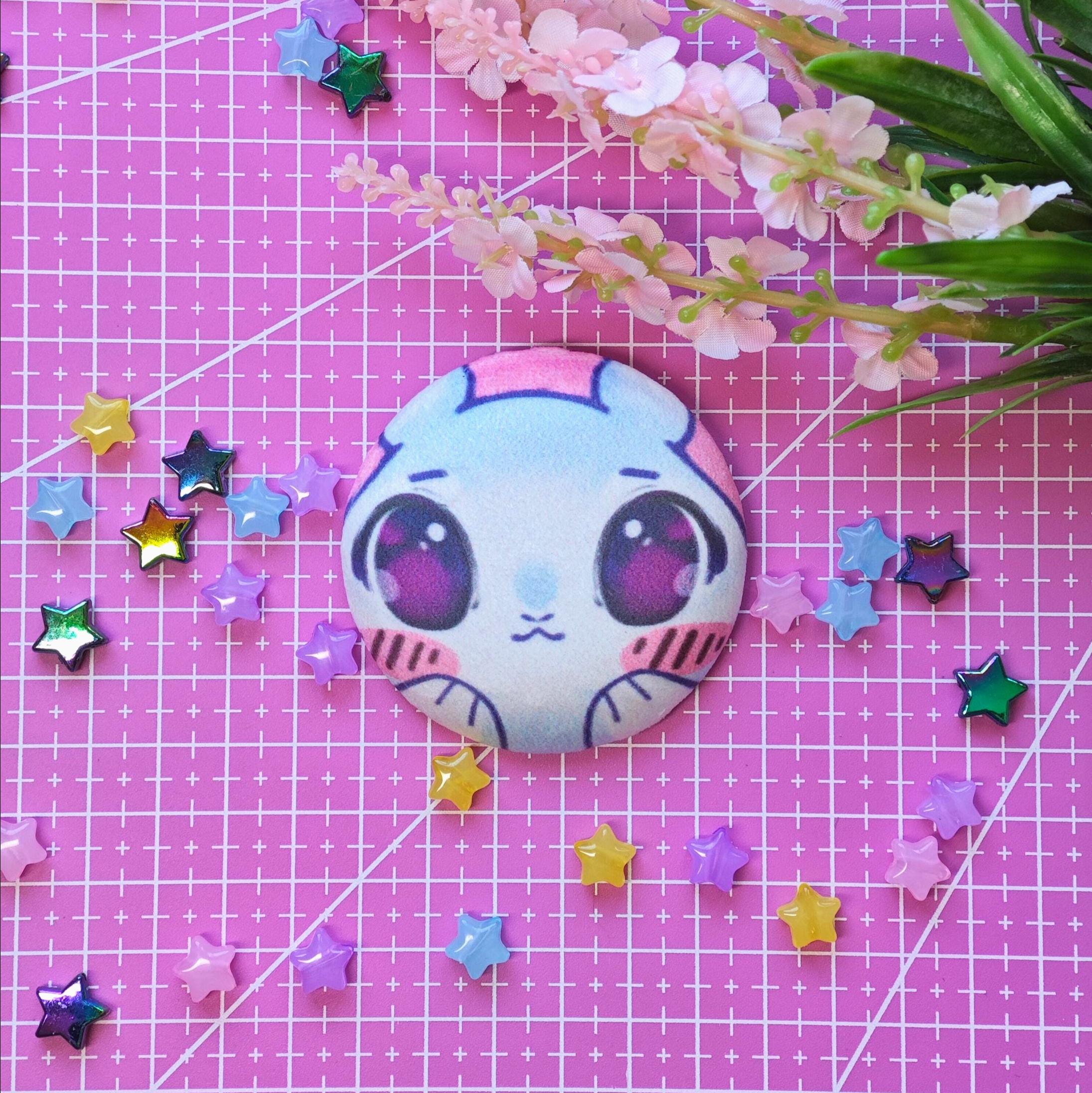 Fan Made | Fan Art | Plushie Sponch Soft Pin | Momanga | Usagi | Hachi | Chiika | Cosplay pin | Chibi Style |Gift for Him or Her - Imagen 2