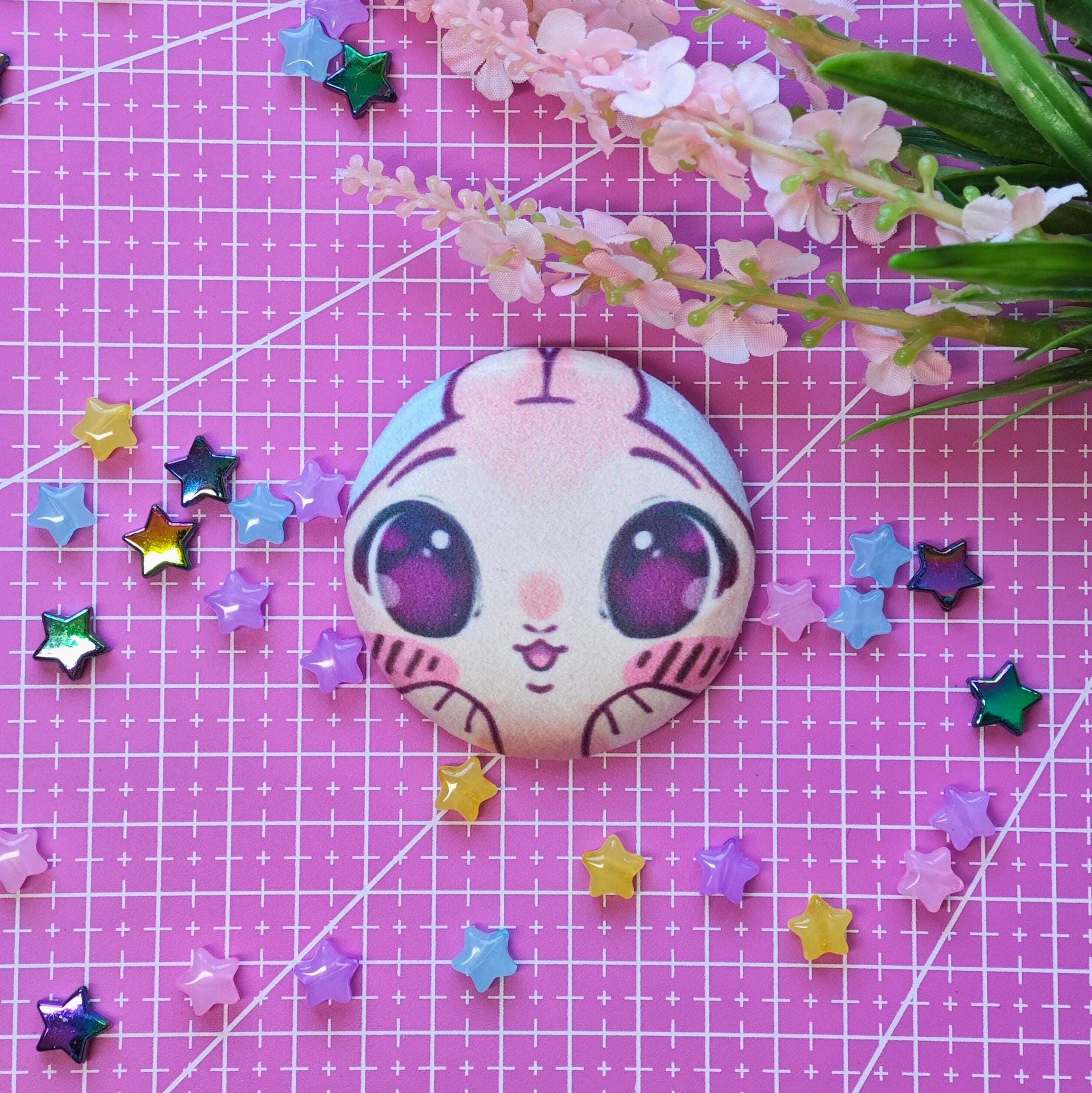 Fan Made | Fan Art | Plushie Sponch Soft Pin | Momanga | Usagi | Hachi | Chiika | Cosplay pin | Chibi Style |Gift for Him or Her - Imagen 4