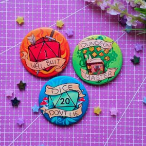 D&D Game | Dice Dungeons and Dragons Pin | Fan Made | Fan Art | Cosplay pin | Cool Style | Gift for Him or Her