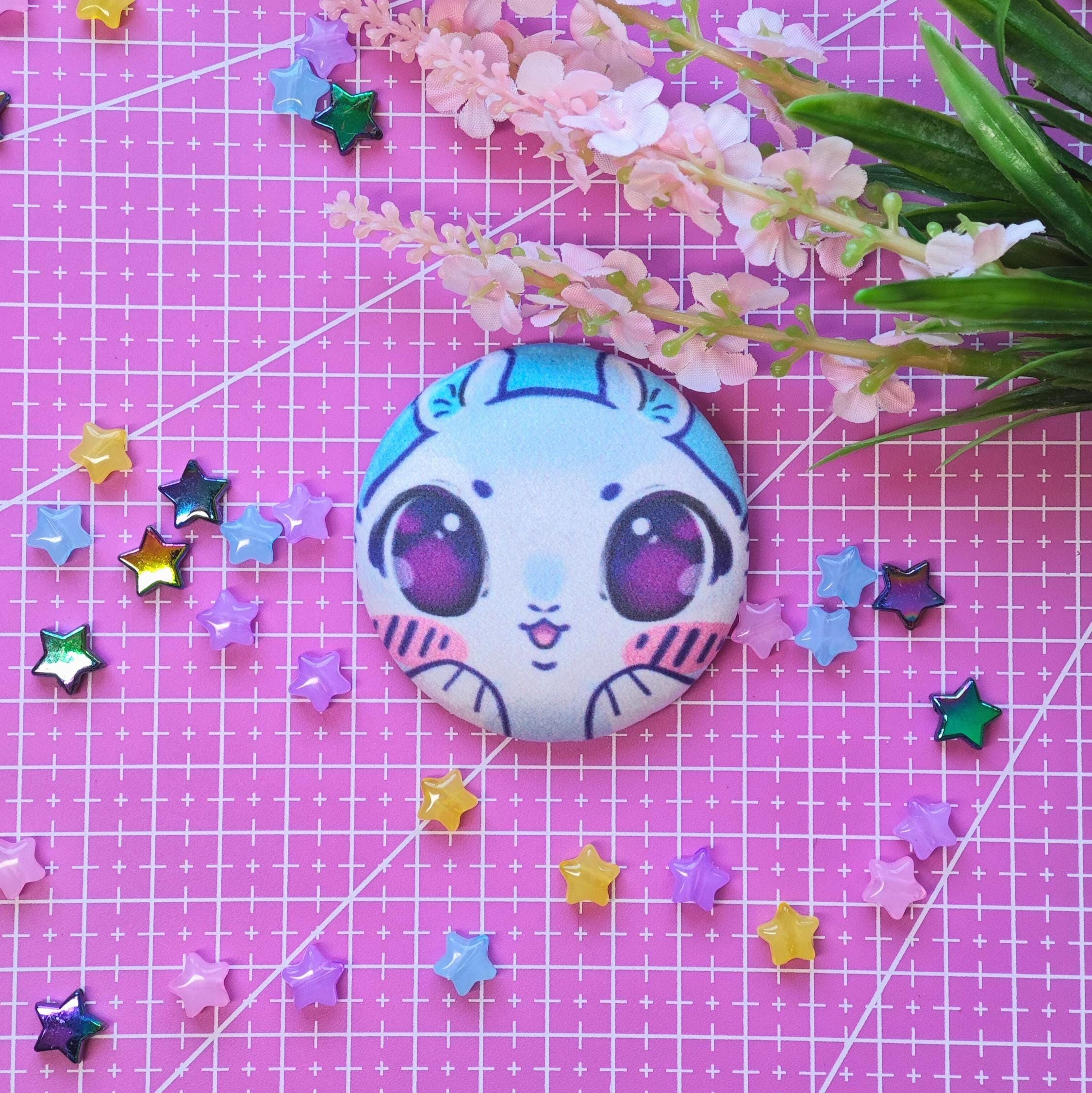 Fan Made | Fan Art | Plushie Sponch Soft Pin | Momanga | Usagi | Hachi | Chiika | Cosplay pin | Chibi Style |Gift for Him or Her - Imagen 3