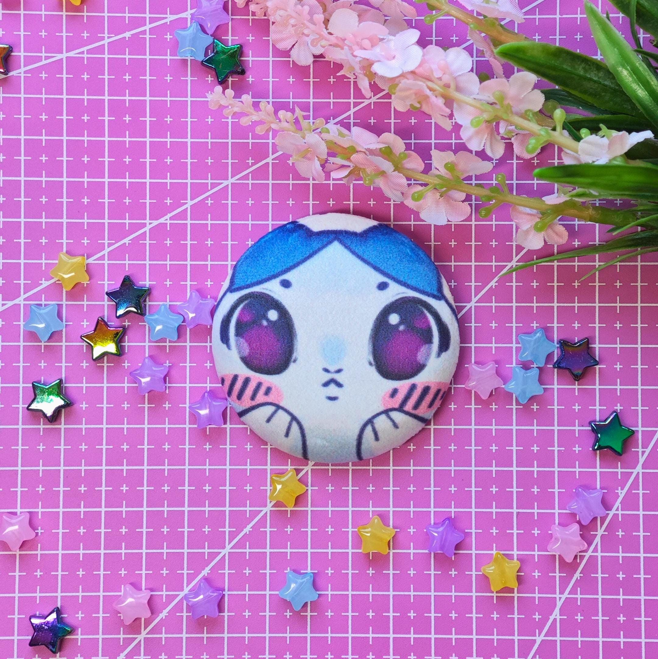 Fan Made | Fan Art | Plushie Sponch Soft Pin | Momanga | Usagi | Hachi | Chiika | Cosplay pin | Chibi Style |Gift for Him or Her - Imagen 5